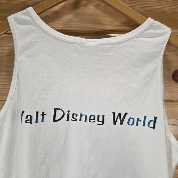 VTG Disney Goofy Tank Top Shirt Men L/XL 90s Mickey INC Stain READ - Picture 4 of 13